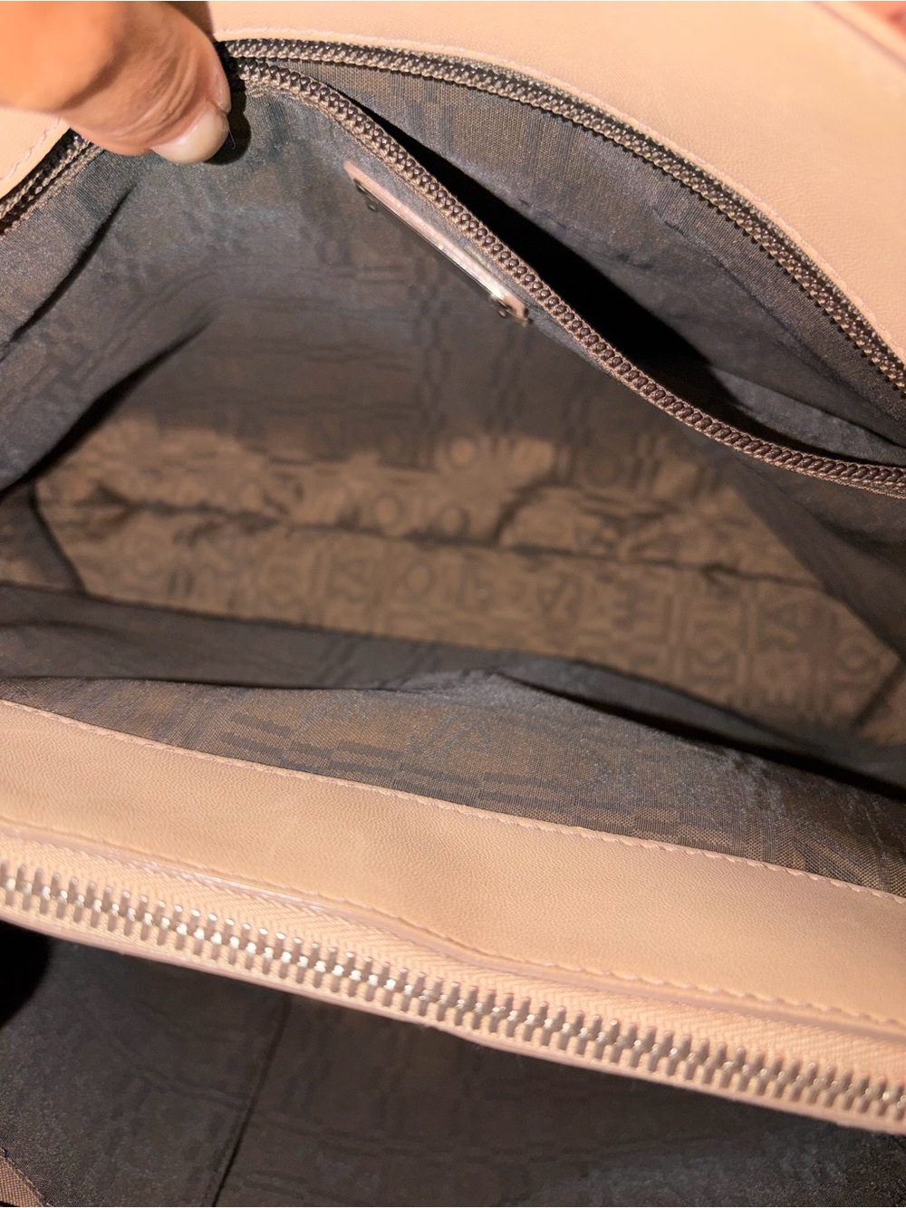 Salvatore Ferragamo Lambskin Tote Handbag in Beige - Picture 13 of 16